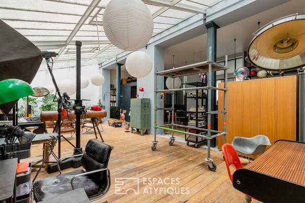 Loft studio photo avec verrière