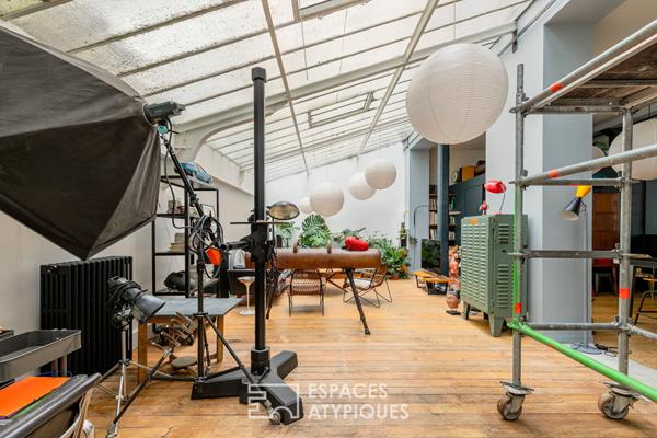 Loft studio photo avec verrière