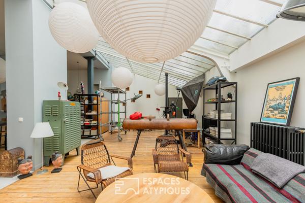 Loft studio photo avec verrière