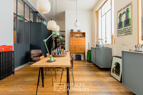 Loft studio photo avec verrière