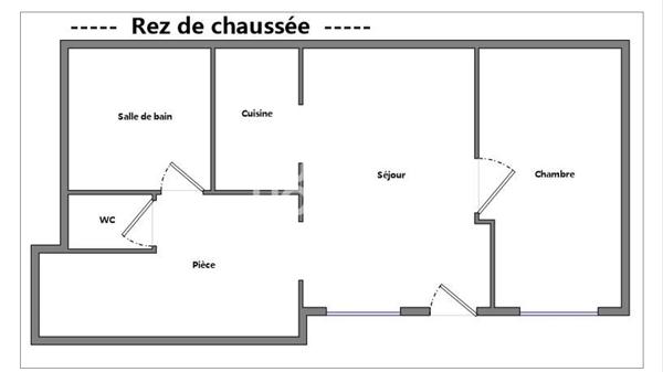 Appartement à vendre de 2 pièces de 43.8 m²