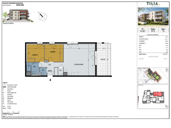 Appartement 3 pièces - 68 m²