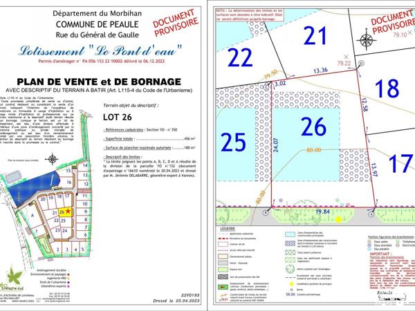 Terrain - Vendu - 456 m² - PEAULE | The Door Man