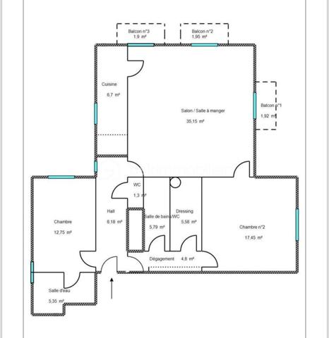 Appartement de 103,04 m²