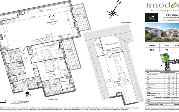 Appartement à vendre    3 pièces • 139,80 m2 Perros-Guirec