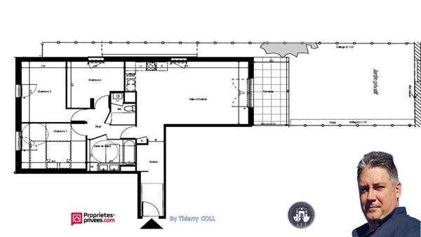 APPARTEMENT T4 RILLIEUX LA PAPE DE  81.05 m2 EN REZ DE JARDIN