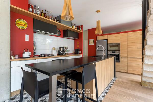 Maison d’architecte avec jardin, terrasses et spa