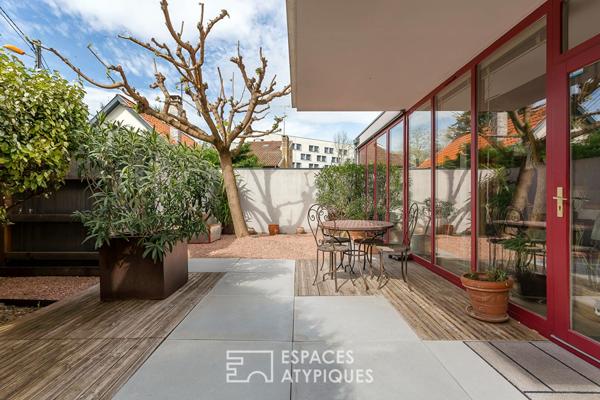 Maison d’architecte avec jardin, terrasses et spa