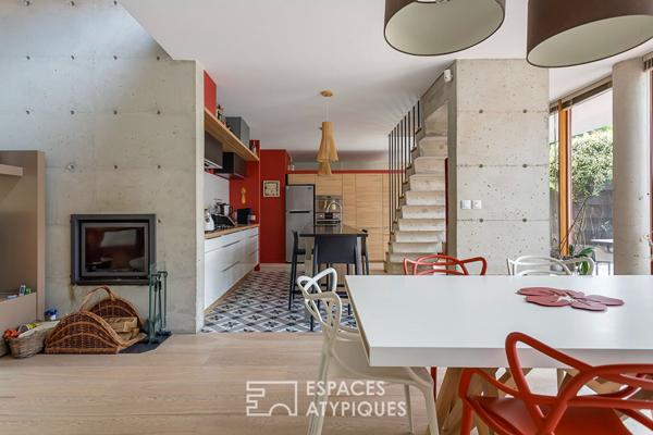 Maison d’architecte avec jardin, terrasses et spa