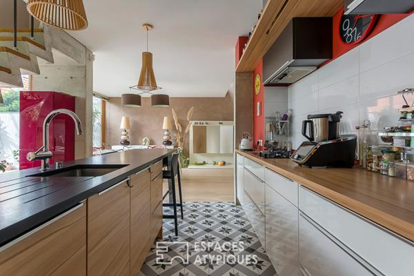 Maison d’architecte avec jardin, terrasses et spa