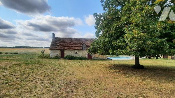 Baudres (36), fermette 5 chambres, séjour, 2 SDB, piscine chauffée, dépendances sur 2.5 ha