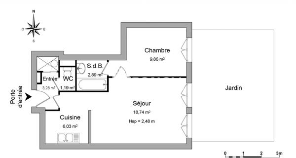 Location Appartement 2 pièces 42.08 m² - Corbeil-essonnes 91100