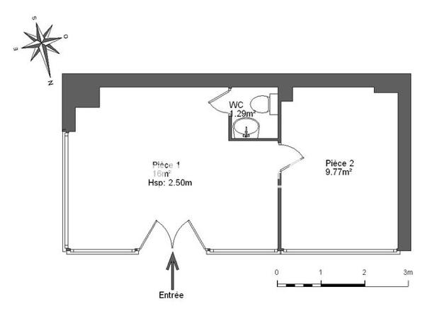 Location Local commercial 1 pièce 27.1 m² - 4 RUE COLBERT Toulon 83000