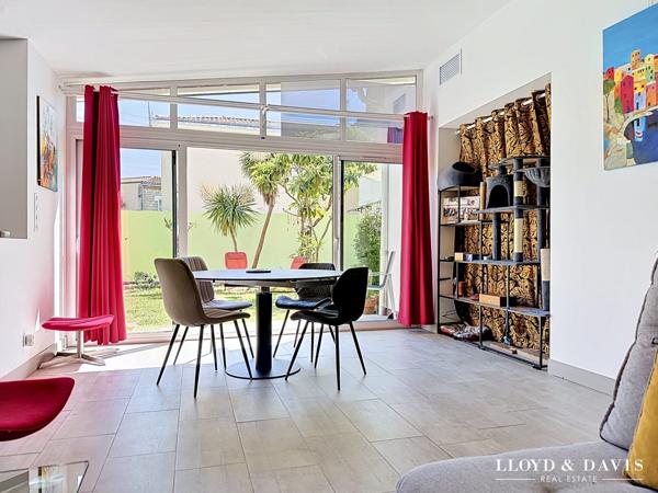Appartement avec jardin (débarras), 400 mètres plage