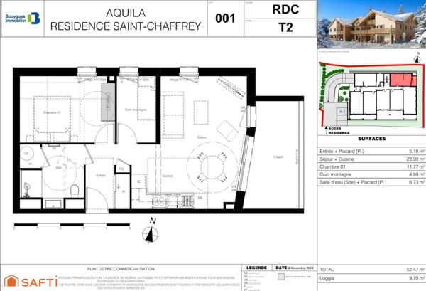 Appartement VEFA en rez-de-chaussée station de ski Serre-Chevalier