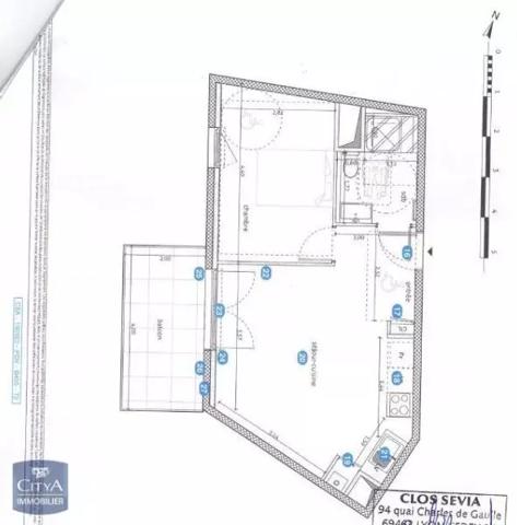 Location appartement 2 pièces de 41.5m²