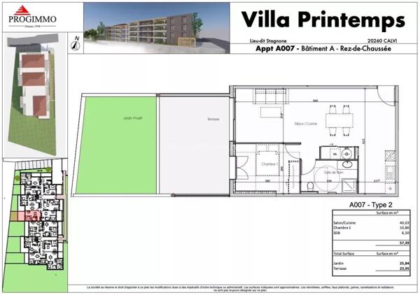 Vente Appartement 2 pièces à Calvi