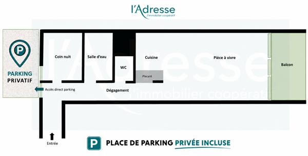 PALAVAS-LES-FLOTS - RIVE DROITE - T2 - 48 M2 - TRAVERSANT AVEC TERRASSE, PARKING PRIVÉ ET ACCÈS DIRECT