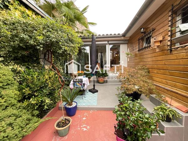 Maison de ville avec jardin et garage