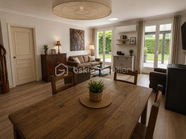 Au cœur du village Kaufman, venez découvrir ce beau plain-pied avec grande extension véranda et combles aménagés ! 

D'une surface de 150 m2 au total, cette maison se compose au RDC d'une entrée, d'une cuisine ouvrable sur le séjour + grande extension véranda récente de 30 m2 environ isolée et chauffée par une pompe à chaleur. Accès à un très beau jardin sans vis-à-vis. 
Accès garage et buanderie. 

Toujours au RDC, une SDB et trois chambres dont une suite parentale avec accès au jardin et salle d'eau privative.
Dans les combles aménagés, deux belles chambres et une pièce d'eau. Au total 4 chambres et un bureau. 

Situation idéale, au CALME et proches écoles et commerces.
Prestations énergétiques récentes : double vitrage, pompe à chaleur,  panneaux solaires.. pour un DPE en B et une gestion maîtrisée de l'énergie !


Visite sur RDV