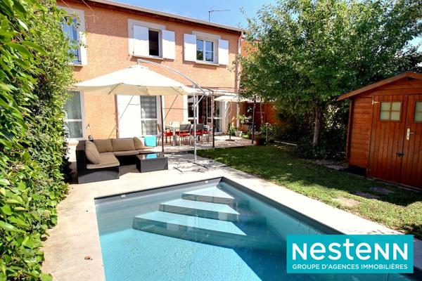 Maison 4 chambres + bureau, piscine, très bon etat, proche commoditiés, calme, buanderie,tram