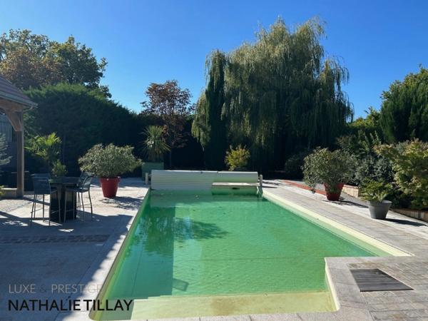 SAINT JEAN DE BRAYE , limite Boigny, a vendre, maison de 309 m², jardin paysagé, piscine, pool house, garages et stationnements , parcelle 2748 m²
