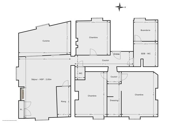Appartement familial 3 chambres – Dernier étage en parfait état – Pierre-Bénite