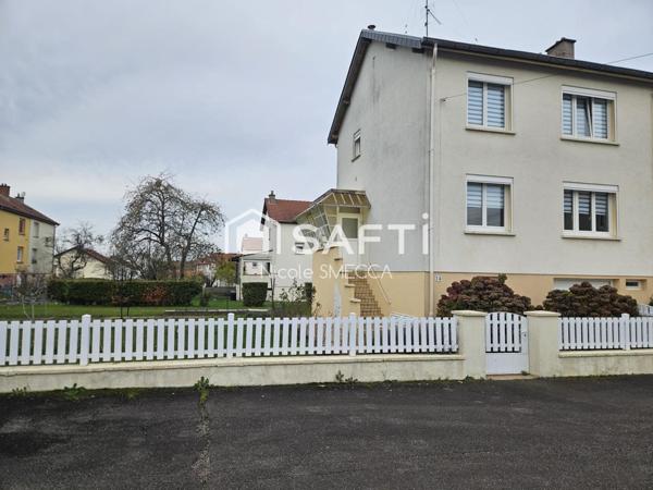 Maison mitoyenne,3 chambres,jardin,garage