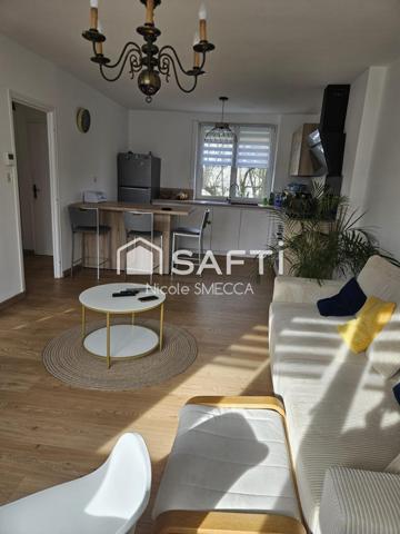 Maison mitoyenne,3 chambres,jardin,garage