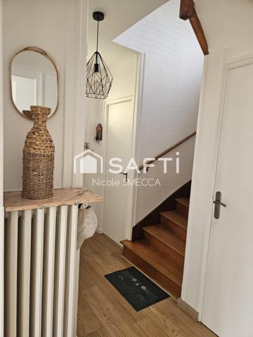 Maison mitoyenne,3 chambres,jardin,garage