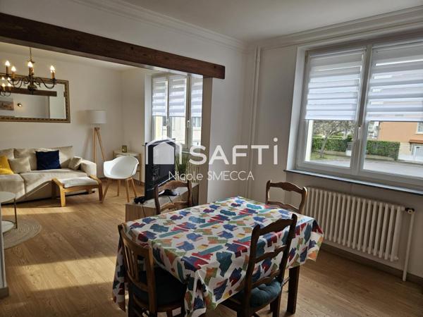 Maison mitoyenne,3 chambres,jardin,garage