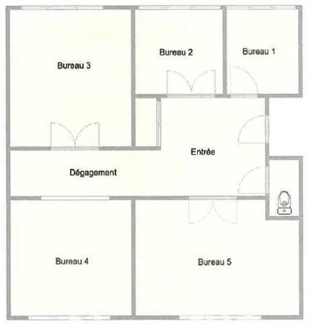 Bureaux de 106m² (possibilité T4) secteur Tête d'Or - Belges climatisé