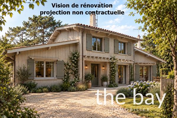 MAISON À RÉNOVER SUR BEAU TERRAIN — CLAOUEY, CAP FERRET