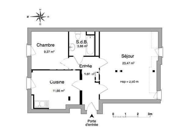 Location Appartement 2 pièces 54.97 m² - 3 RUE CHARLES APPELL Strasbourg 67000