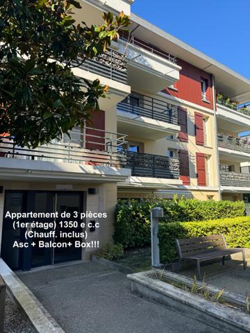 Très bel appartement de 4 pièces + Asc + Balcon + Box double!!!