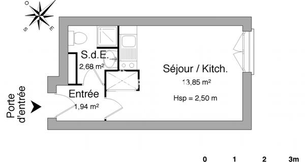 Location Studio 18.47 m² - La Roche-sur-yon 85000
