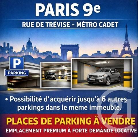 Parking à vendre  12,50 m2 PARIS - 75009