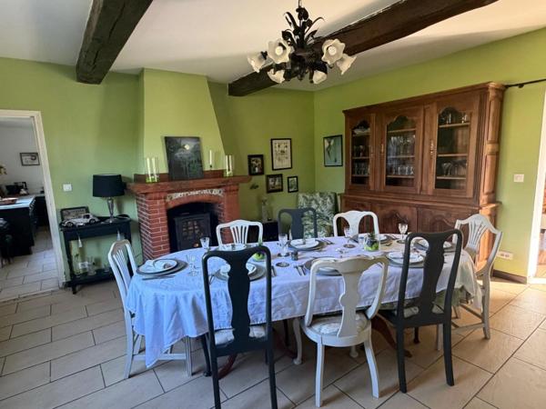 PLAISANCE(32) du Gers: AUTHENTIQUE LONGERE XVIIIs de 240m2, 4chambres, sur jardin paysagé clos de 2.500m2 et piscine hors sol, possibilité de chambres d hotes et/ou petit gîte ou accueil d'un parent,
