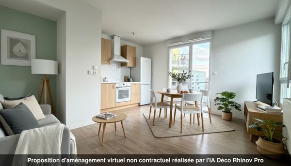 Appartement 3 pièces – 56 m² environ à Nantes (ref : 1545B)