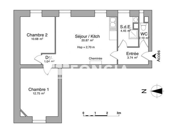 Location Appartement 3 pièces 55.63 m² - 7/9 RUE P.VAILLANT COUTURIER Argenteuil 95100