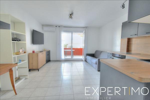 Le Cannet (06110) Le Cannet, 2 pièces de 37,34 m² avec terrasse, Parking en sous-sol