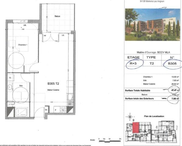 Location Appartement 2 pièces 47.47 m² - Morières-lès-avignon 84310