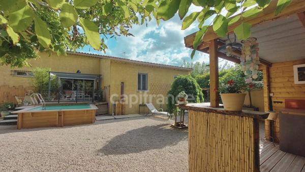 Maison à vendre plain-pied, 3 chambres, jardin VELLERON (84)