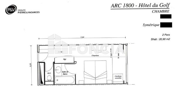 À vendre Studio 20.9 m² - Les Arcs 73700
