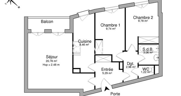 Location Appartement 3 pièces 61.27 m² - Mantes-la-jolie 78200