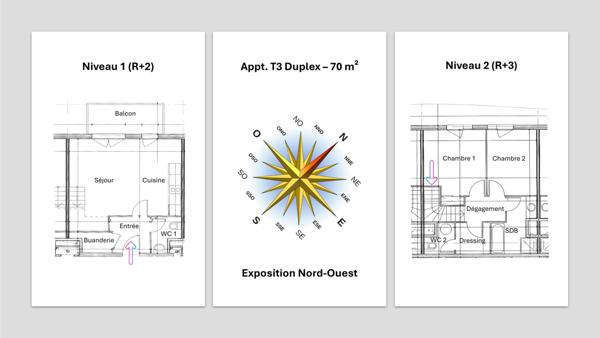 Divonne-les-Bains (01220) APPARTEMENT 3 PIÈCES (T3) DUPLEX 70 M² - LOUÉ MEUBLÉ