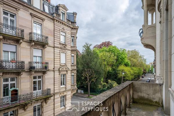 Appartement Art nouveau et ses balcons au coeur de la Neustadt
