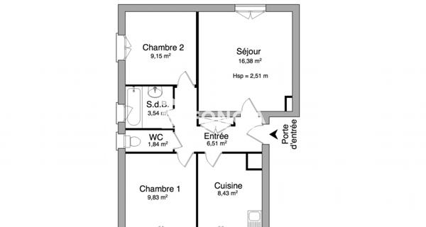 Location Appartement 3 pièces 55.68 m² - Clermont-ferrand 63100