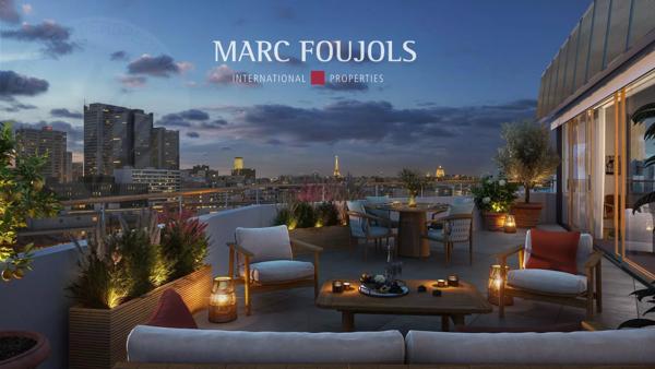 PARIS 13ème – studio neuf haut de gamme, avec terrasse et vue panoramique