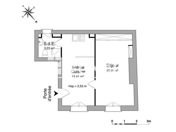 Location Studio 35.75 m² - 83 AVENUE LA DIVISION LECLERC Chatenay Malabry 92290